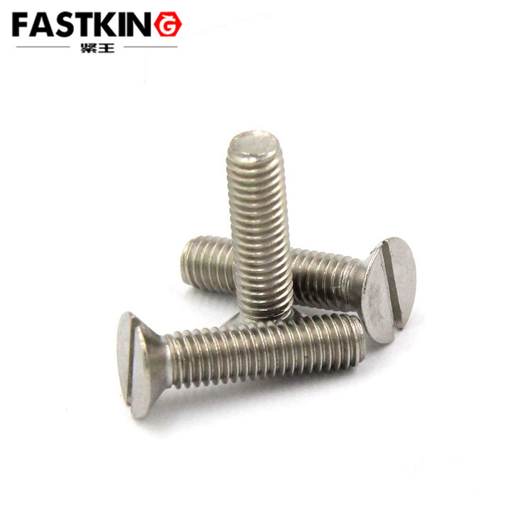 Countersunk slotted machine screw-din963